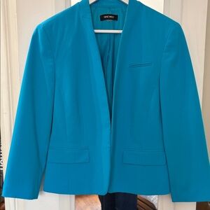 Nine West Vibrant Teal Open-Front Blazer